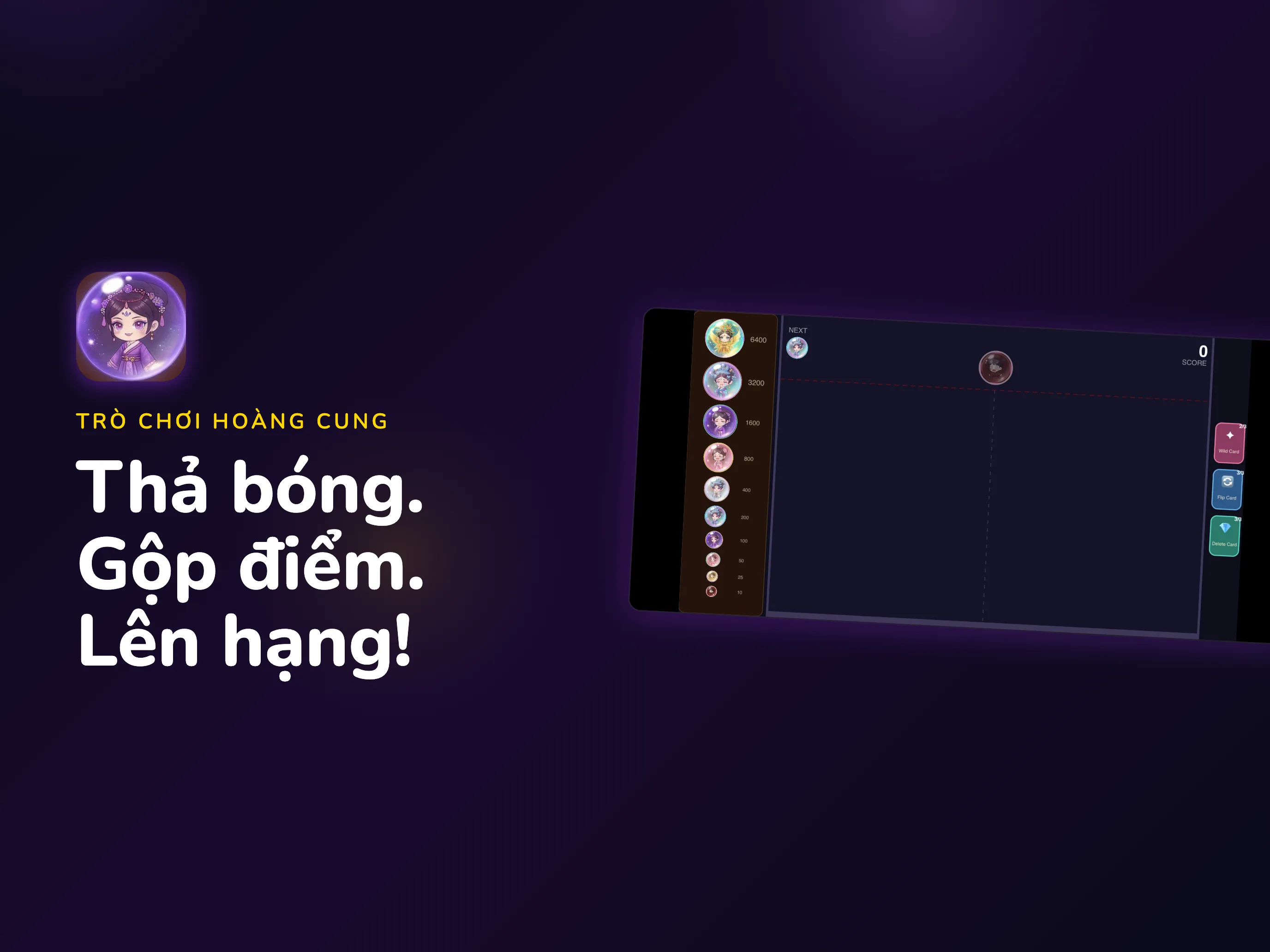 Đấu Trí Hoàng Cung iPad - Thả bóng gộp điểm