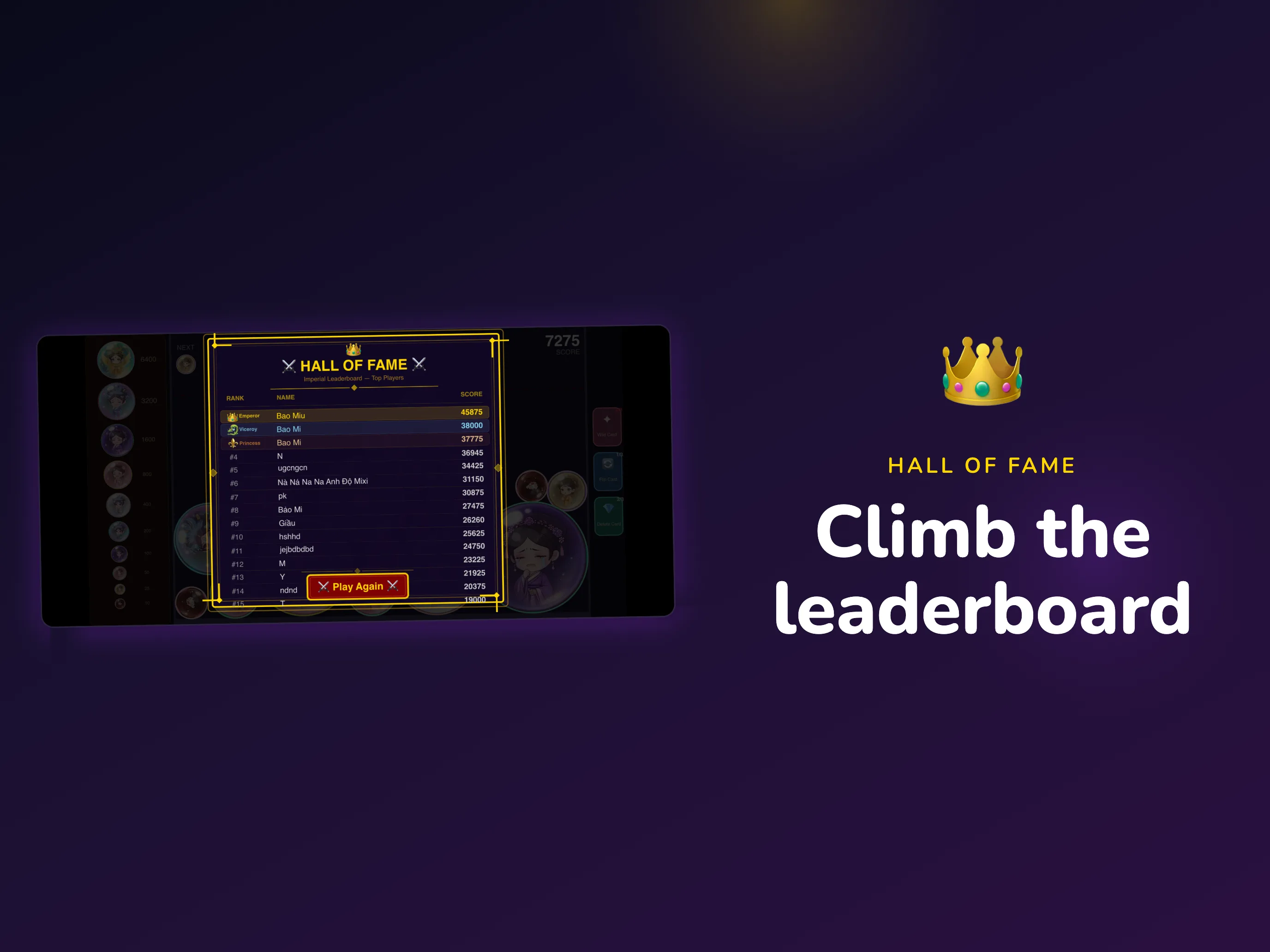 Royal Drop iPad - Climb the leaderboard